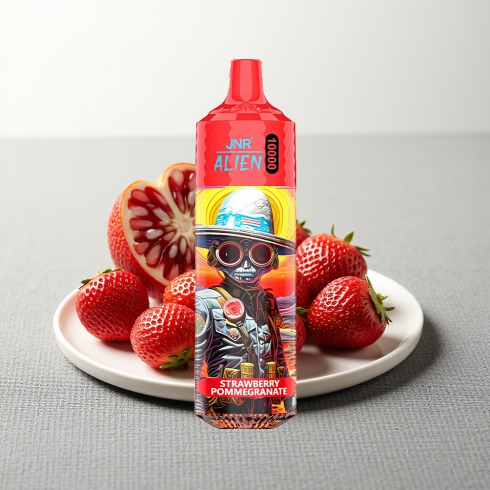 JNR Alien 10000 Puffs 850mAh Тичня Гранат LED SPORT