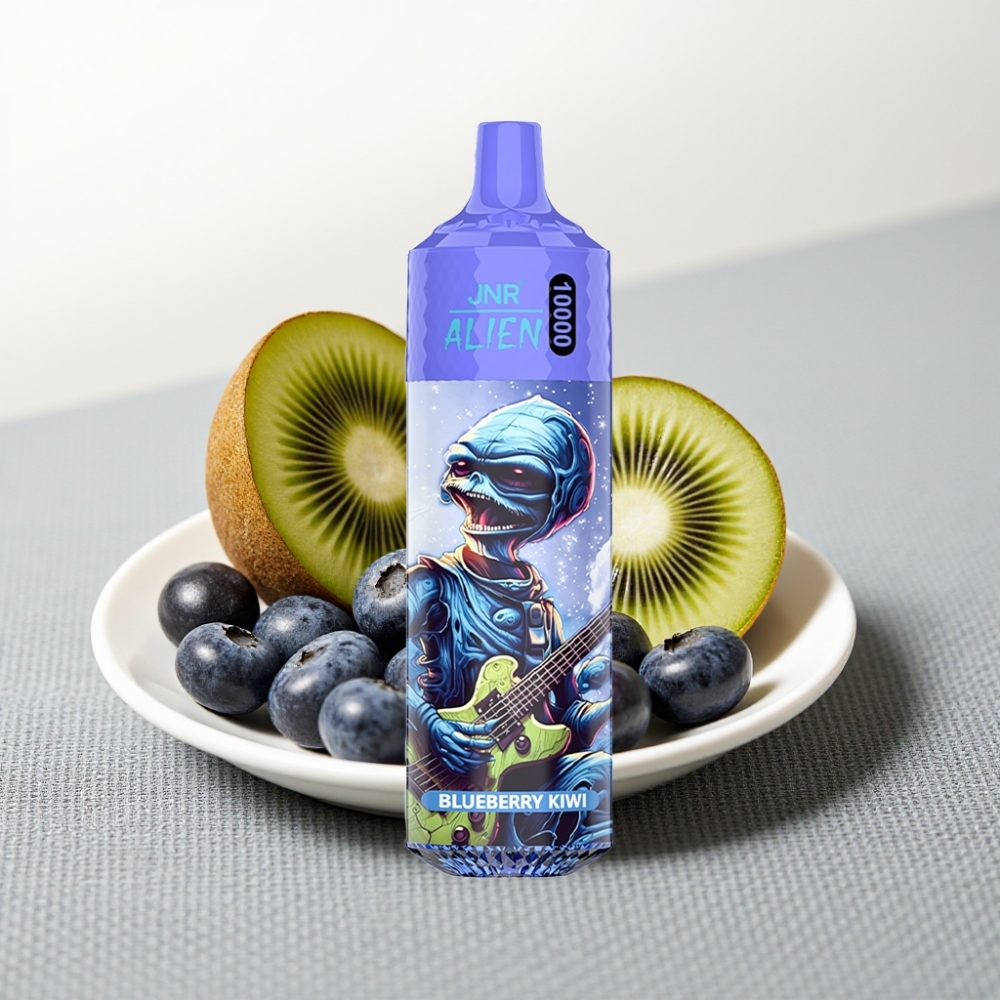 JNR Alien 10000 Puffs 850mAh Type-C LED Спорт Дизайн Чорниця Ківі