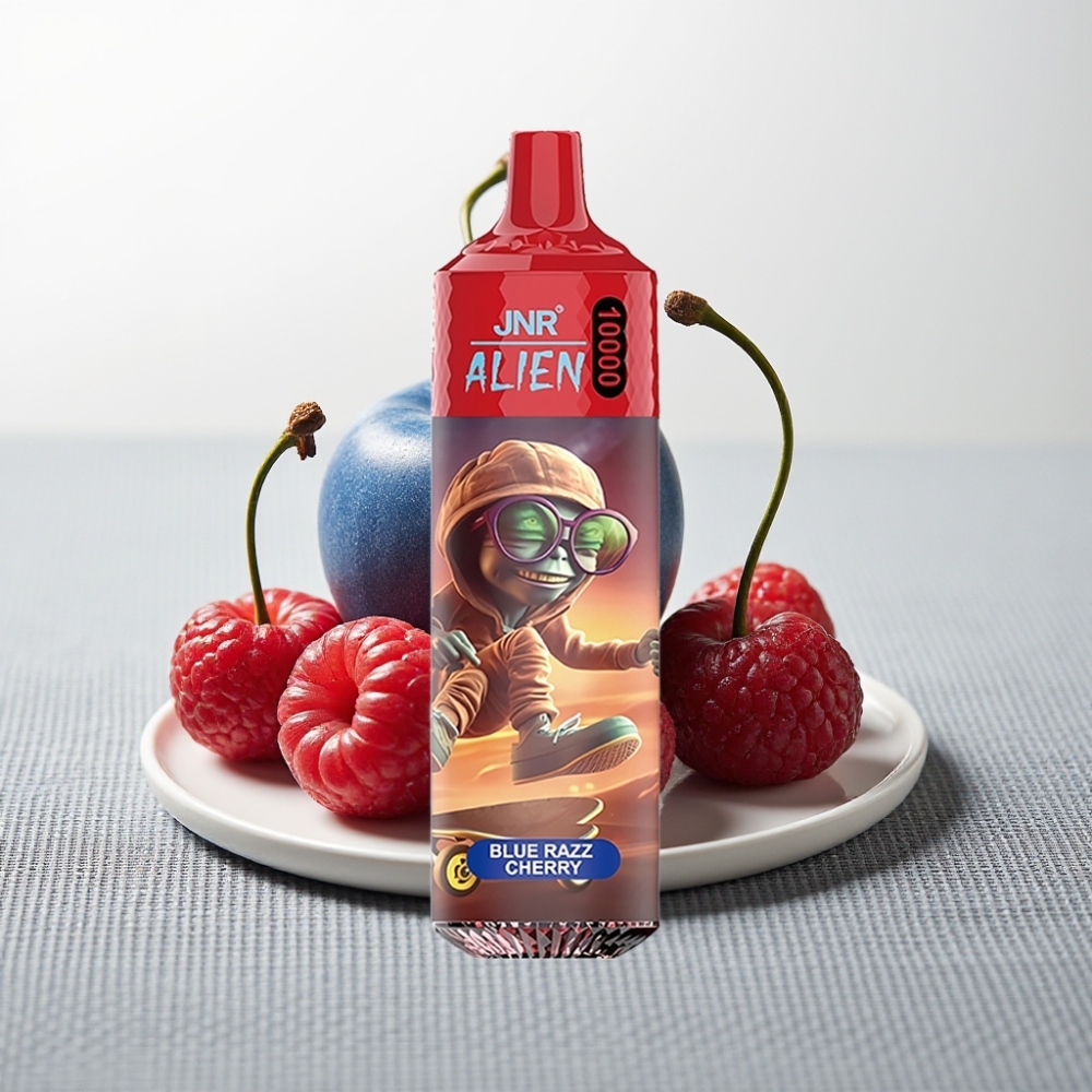 JNR Alien 10000 Puffs 850mAh Type-C LED Блакитна малина-вишня