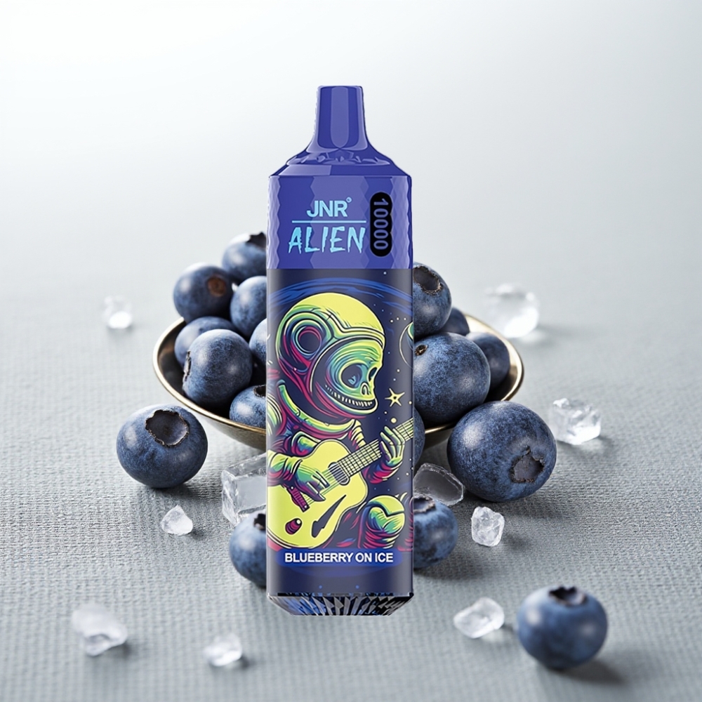 JNR Alien 10000 Puffs 850mAh Type-C LED Спортивний дизайн Чорниця Зі Льодом