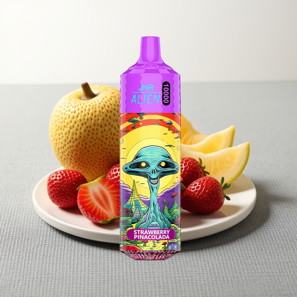 JNR Alien 10000 Puffs Disposable Вейп Полуниця Піна Колада 850mAh Тип-C RGB