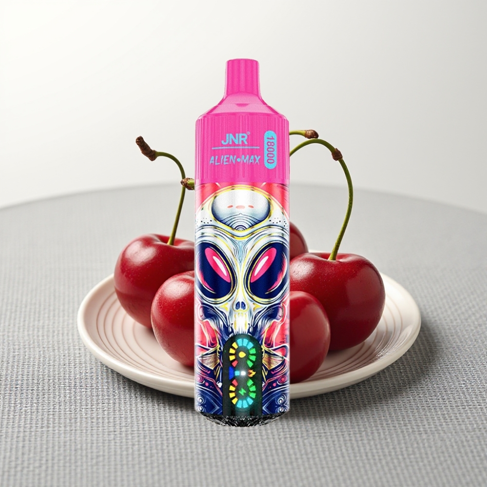 JNR Alien Max 18000 Puffs Dual Mesh Coil Cherry Berry Smart LED Display Type-C