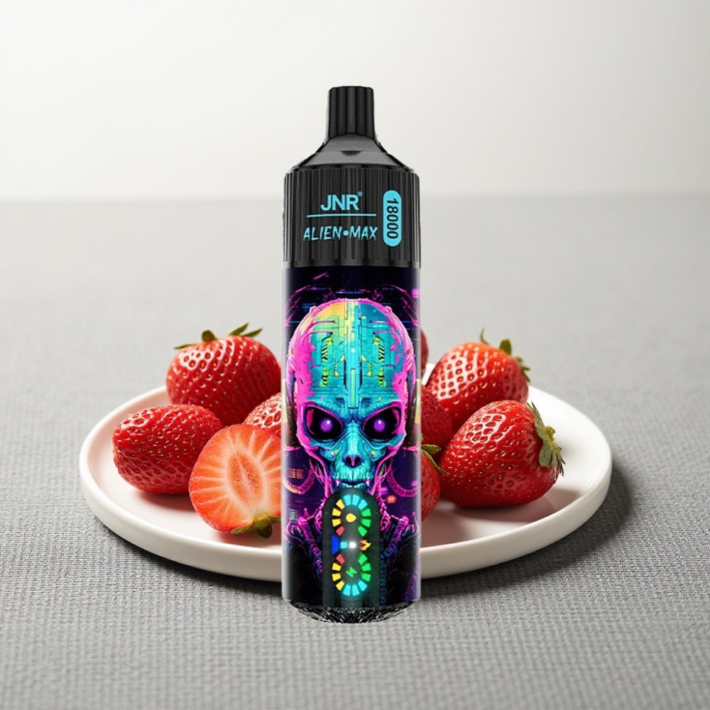 JNR Alien Max 18000 Puffs Dual Mesh Coil Hubba Bubba Полуниця Type-C