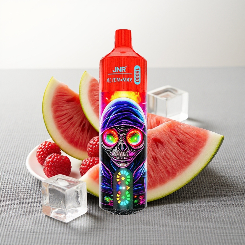 JNR Alien Max 18000 Puffs Dual Mesh Coil Raspberry Watermelon Ice