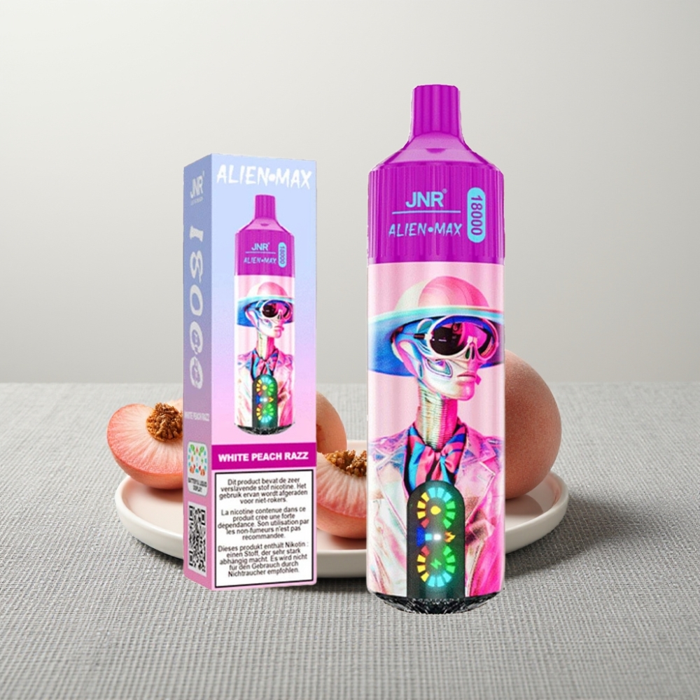 JNR Alien Max 18000 Puffs Dual Mesh Coil Білий Персик Razz