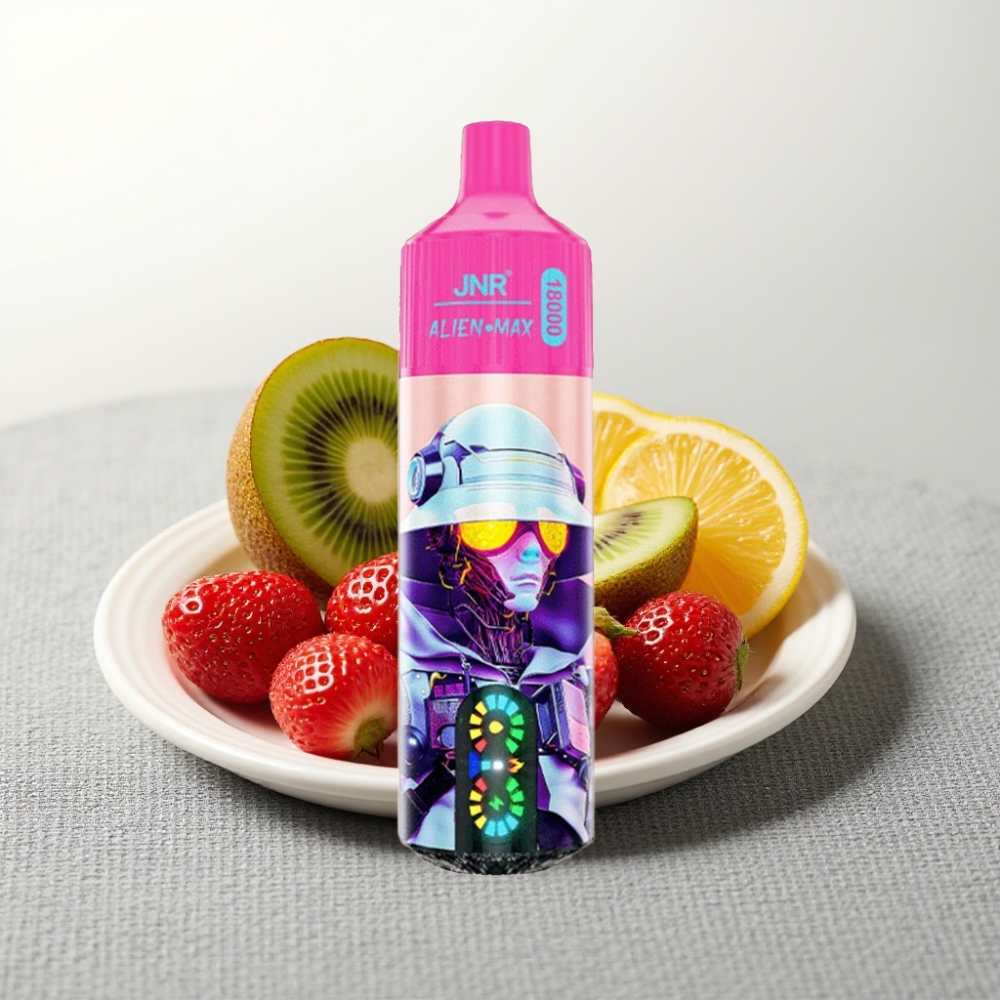 JNR Alien Max 18000 Puffs Dual Mesh Coil Strawberry Kiwi 28ml Type-C