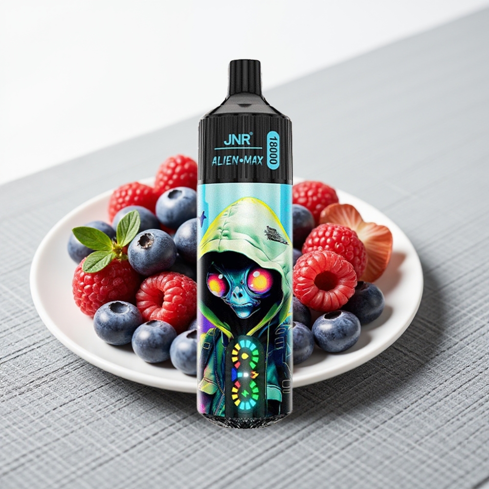 JNR Alien Max 18000 Puffs Dual Mesh Coil Type-C Blueberry Raspberry