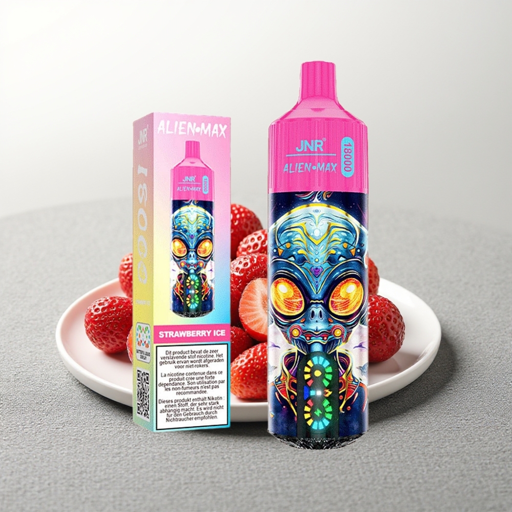 JNR Alien Max 18000 Puffs Dual Mesh Strawberry Ice 28ml Type-C
