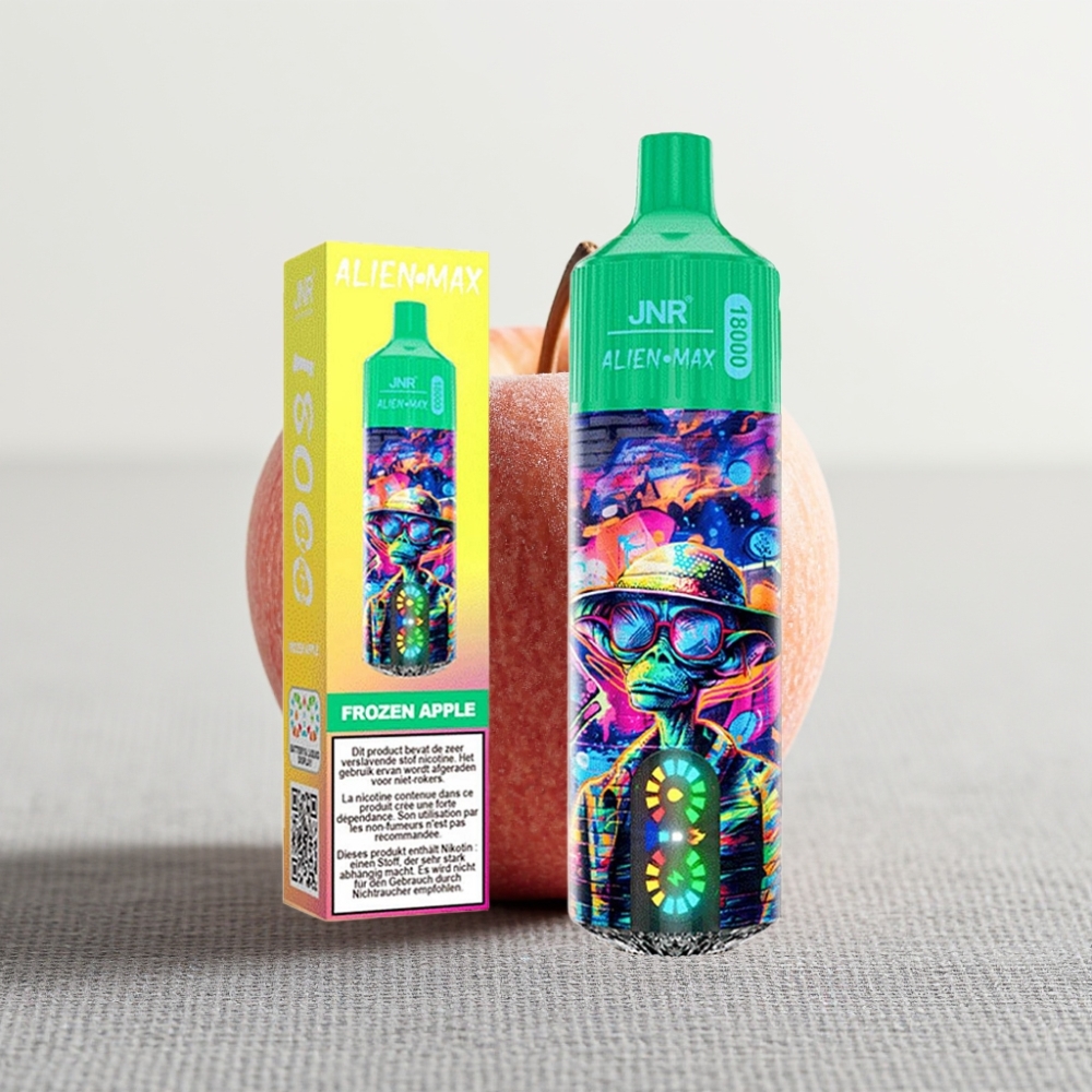 JNR Alien Max 18000 Puffs Smart LED Display Dual Mesh Coil Заморожене Яблуко