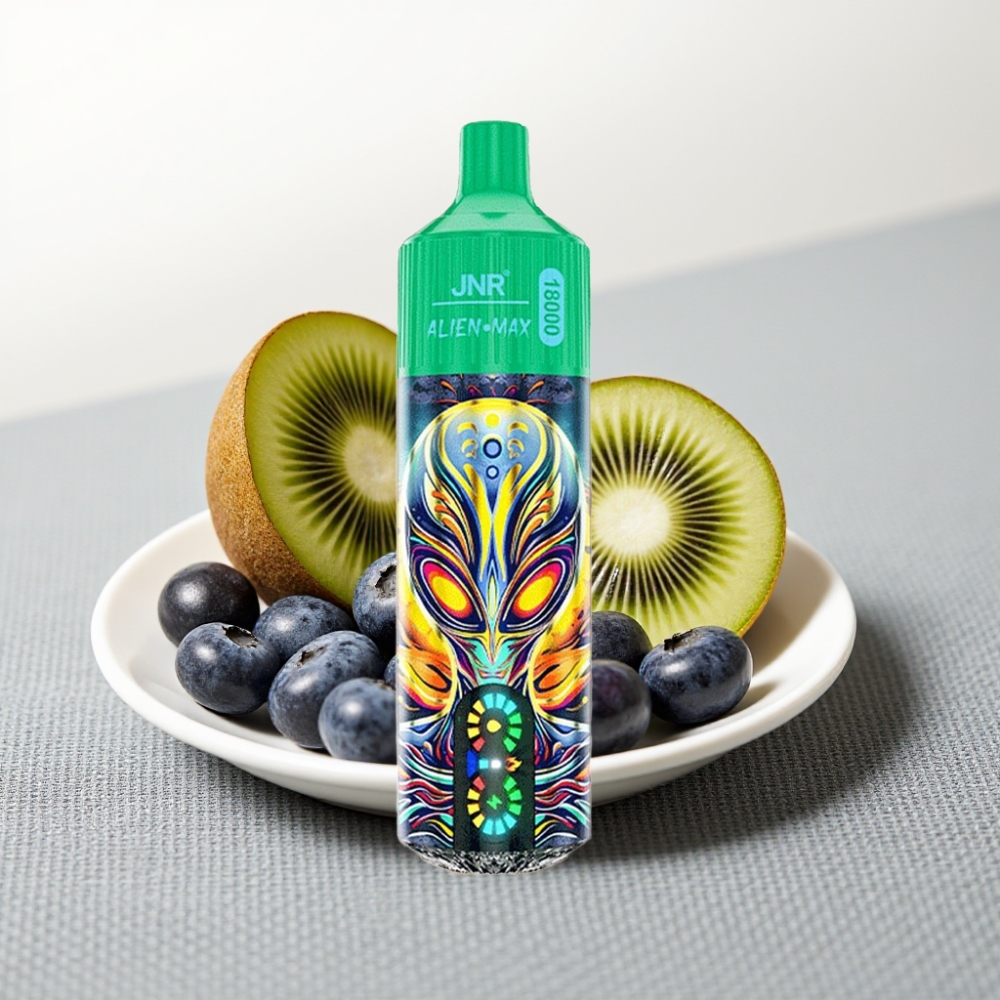 JNR Alien Max 18000 Puffs Smart LED Dual Mesh Coil 28ml Чорниця Ківі
