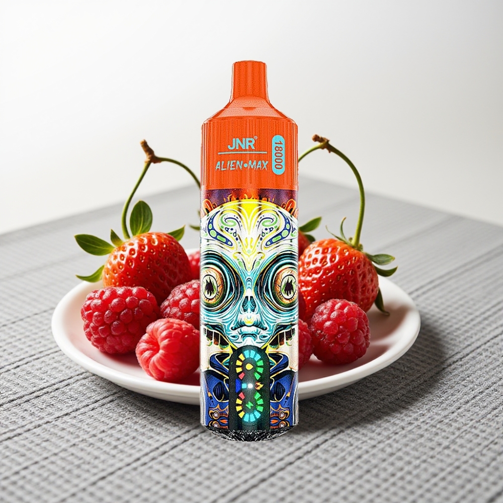 JNR Alien Max 18000 Puffs Strawberry Raspberry Cherry Dual Mesh Coil Type-C 28ml