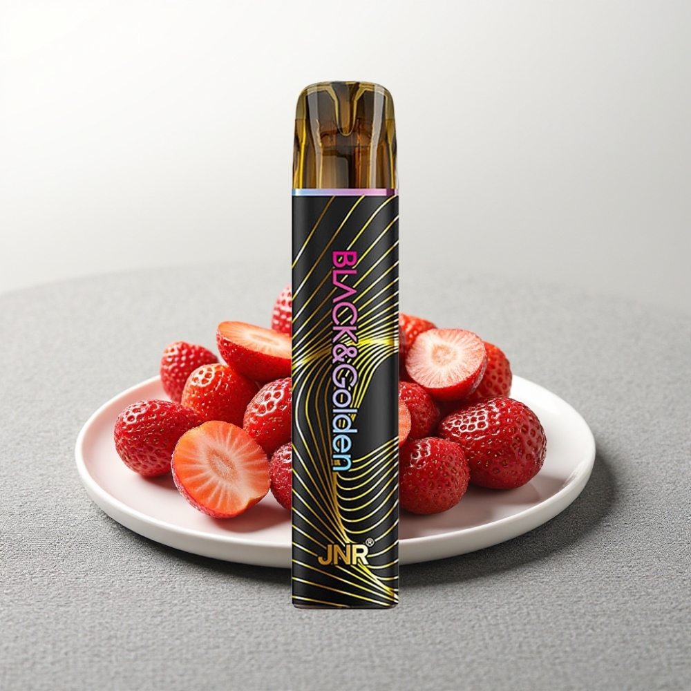JNR Black&Golden 800 Puffs Полуничний Лід Disposable Vape 550mAh 2% Nicotine