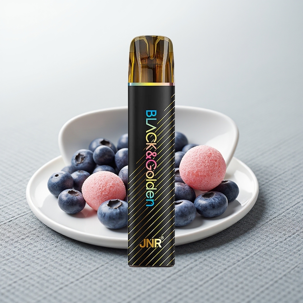 JNR Black&Golden 800 Puffs Disposable Vape Чорничкова Жуйка 550mAh 2ml TPD 2%