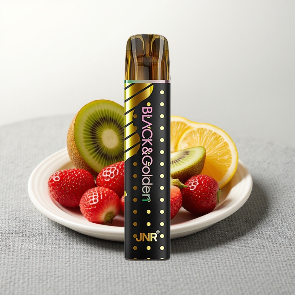 JNR Black&Golden 800 Puffs Полунично-Ківі Disposable Vape 550mAh 2ml TPD