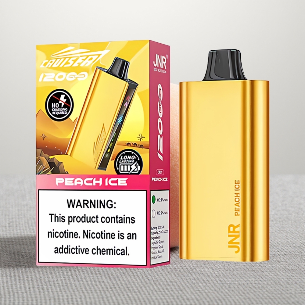 JNR Cruiser 12000 Puffs Персиковий Лід No-Charge Disposable Vape з 3500 mAh