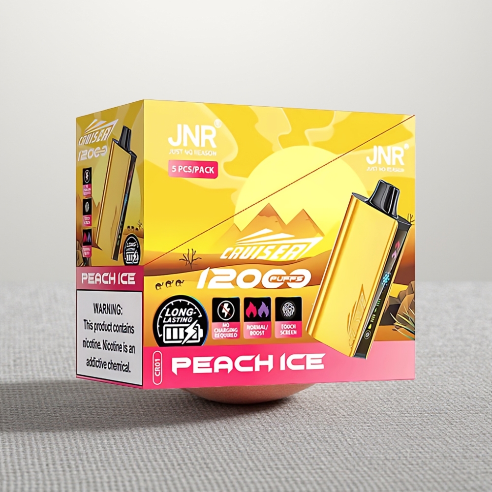 JNR Cruiser 12000 Puffs Персиковий Лід No-Charge Disposable Vape з 3500 mAh