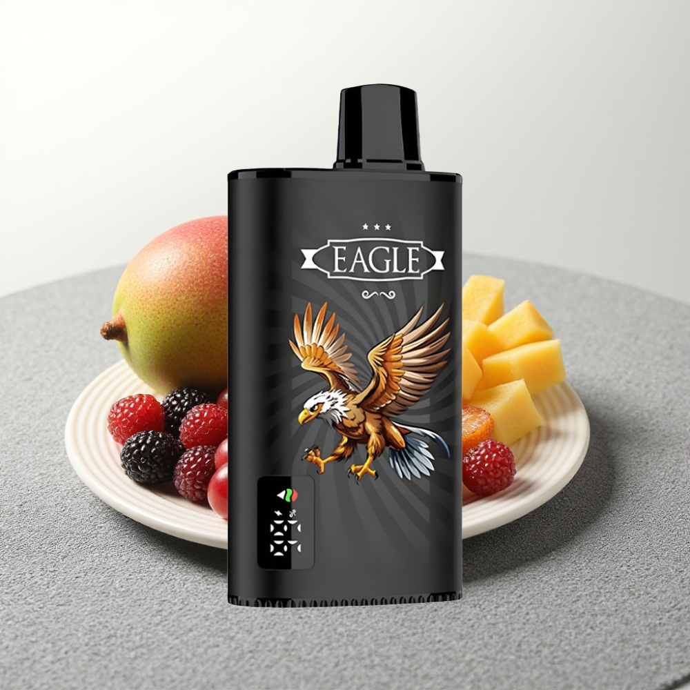 JNR EAGLE Smart 23000 Puffs Цифровий екран 1.0ohm Mesh 25ml Чорна смородина Манго Лід