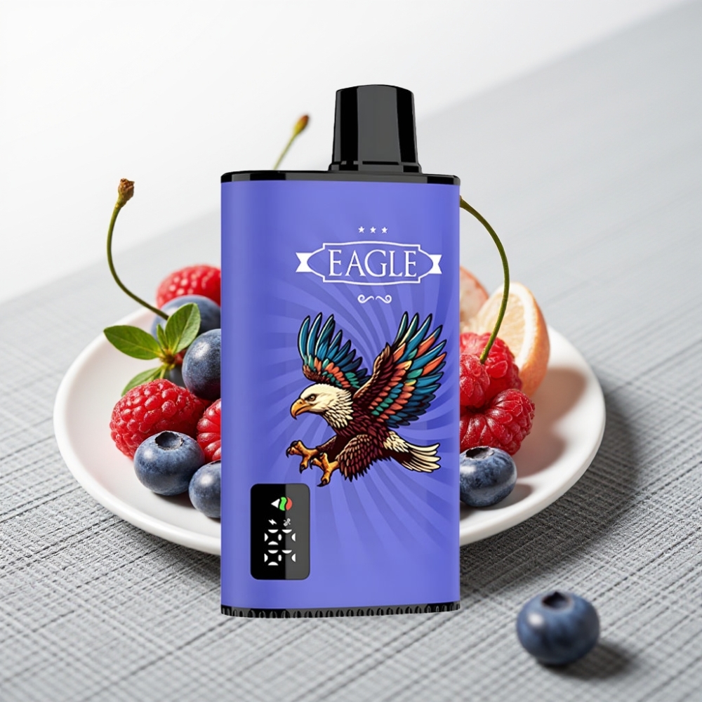 JNR EAGLE Smart 23000 Puffs Digital Screen Adjustable Airflow Blueberry Raspberry Cherry