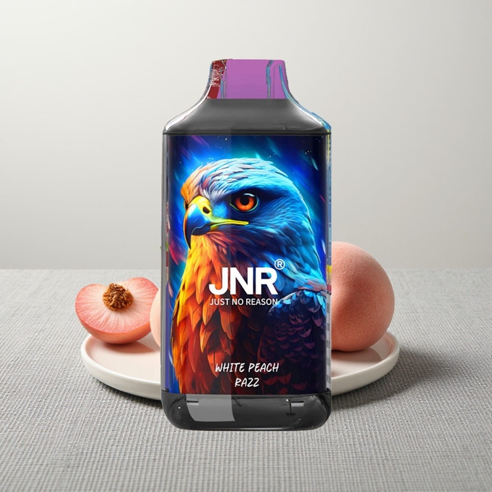 JNR Falcon 16000 Puffs 850mAh 22ml Dual Mesh Coil Білий Персик Малина