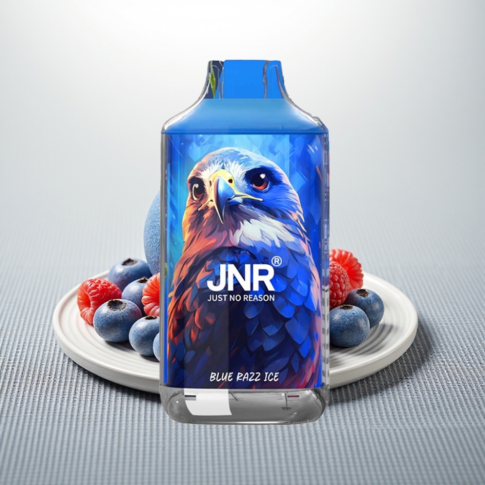 JNR Falcon 16000 Puffs Dual Mesh Coil Type C & Lightning Blue Razz Ice