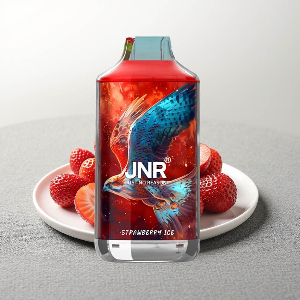JNR Falcon 16000 Puffs Strawberry Ice 850mAh 22ml Dual Mesh Coil Smart LED Display