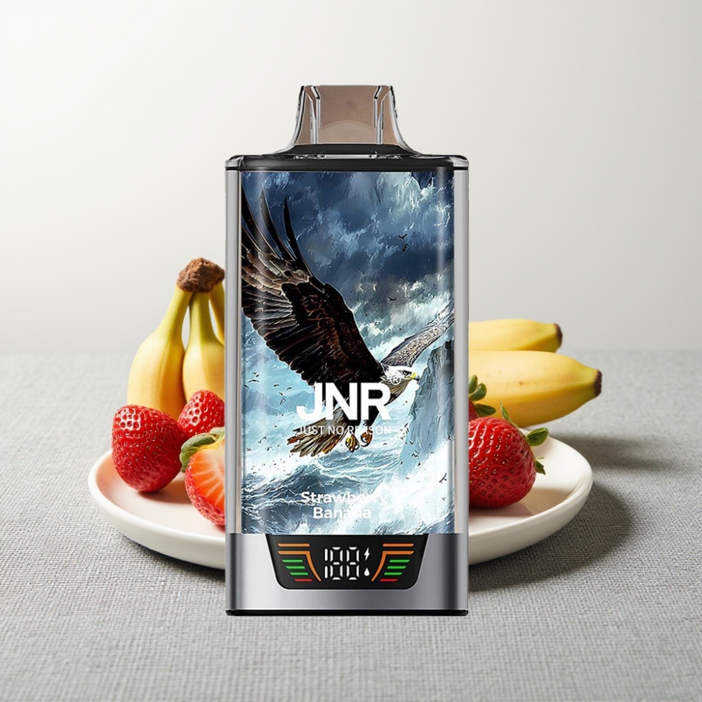 JNR Falcon Pro 28000 Полунично-банановий 30мл Smart Display Dual Mesh Coil