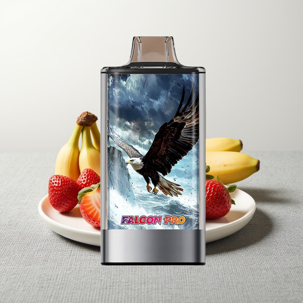 JNR Falcon Pro 28000 Полунично-банановий 30мл Smart Display Dual Mesh Coil