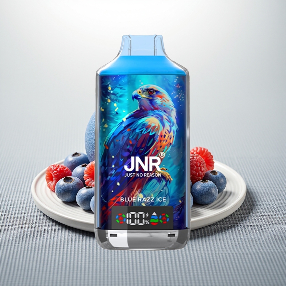 JNR Falcon X 18000 Puffs 24ml Dual Mesh Цифровий Дисплей Блакитна Малина Лід