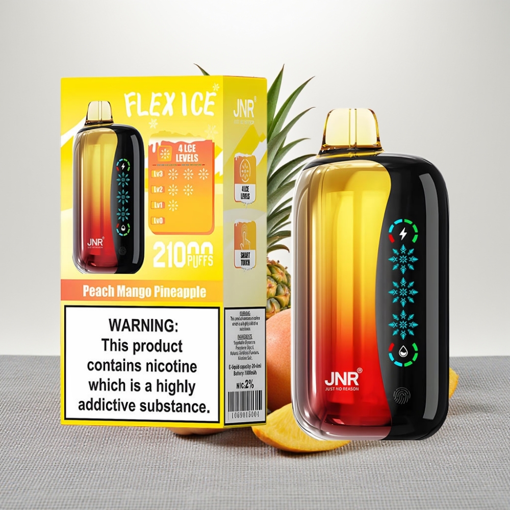 JNR Flex Ice 21000 Puffs Персик Манго Ананас Adjustable Ice Touch Screen Type-C