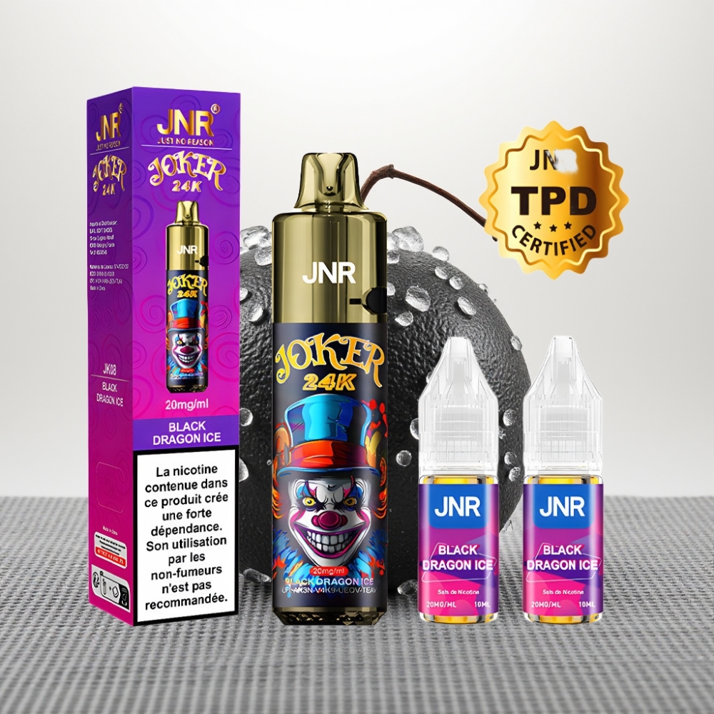 JNR Joker 24K Puffs Refillable Pod Type-C Чорний Дракон Лід