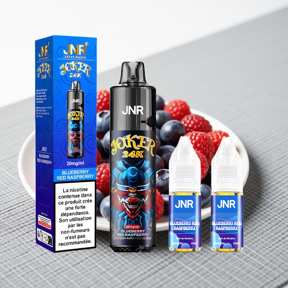 JNR Joker 24K Puffs Двофруктовий Вейп із Видимим Рівнем Рідини, Type-C