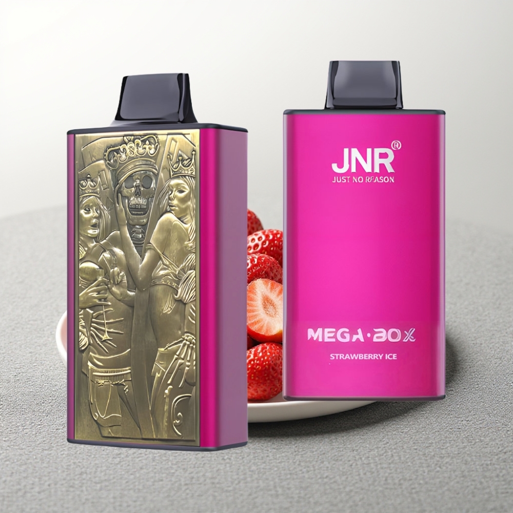 JNR Mega Box 25000 Puffs Disposable Vape Полуничний Лід 30ml 850mAh Dual Mesh