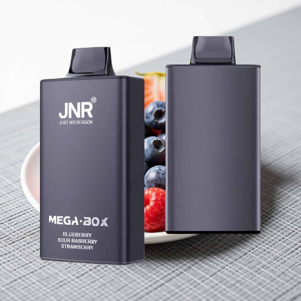 JNR Mega Box 25000 Puffs Disposable Vape 30ml 850mAh Dual Mesh Синьожина Кисла Малина Полуниця