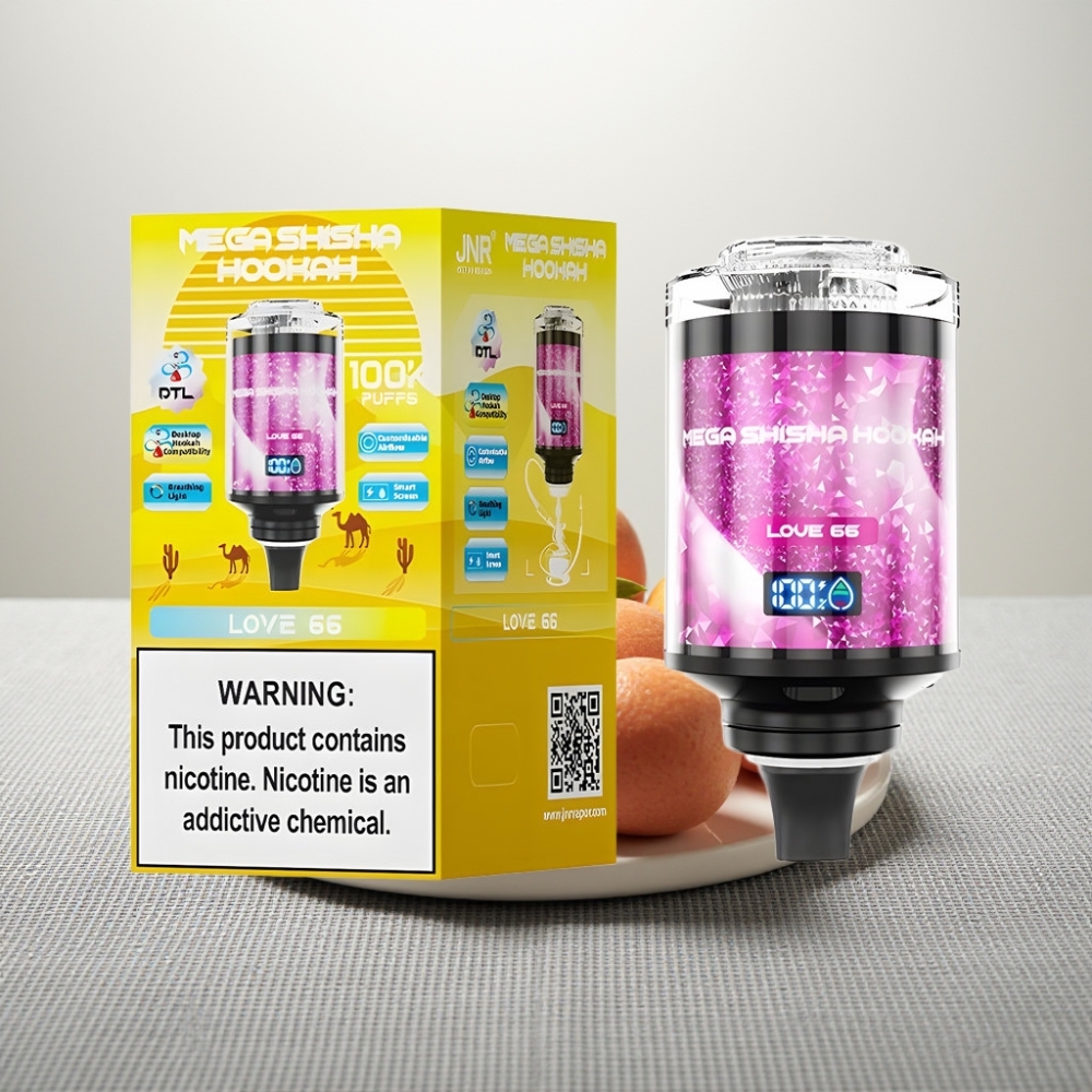 JNR Mega Shisha Hookah 100K Любов 66 Тип-C Екран wholesale vape Ukraine