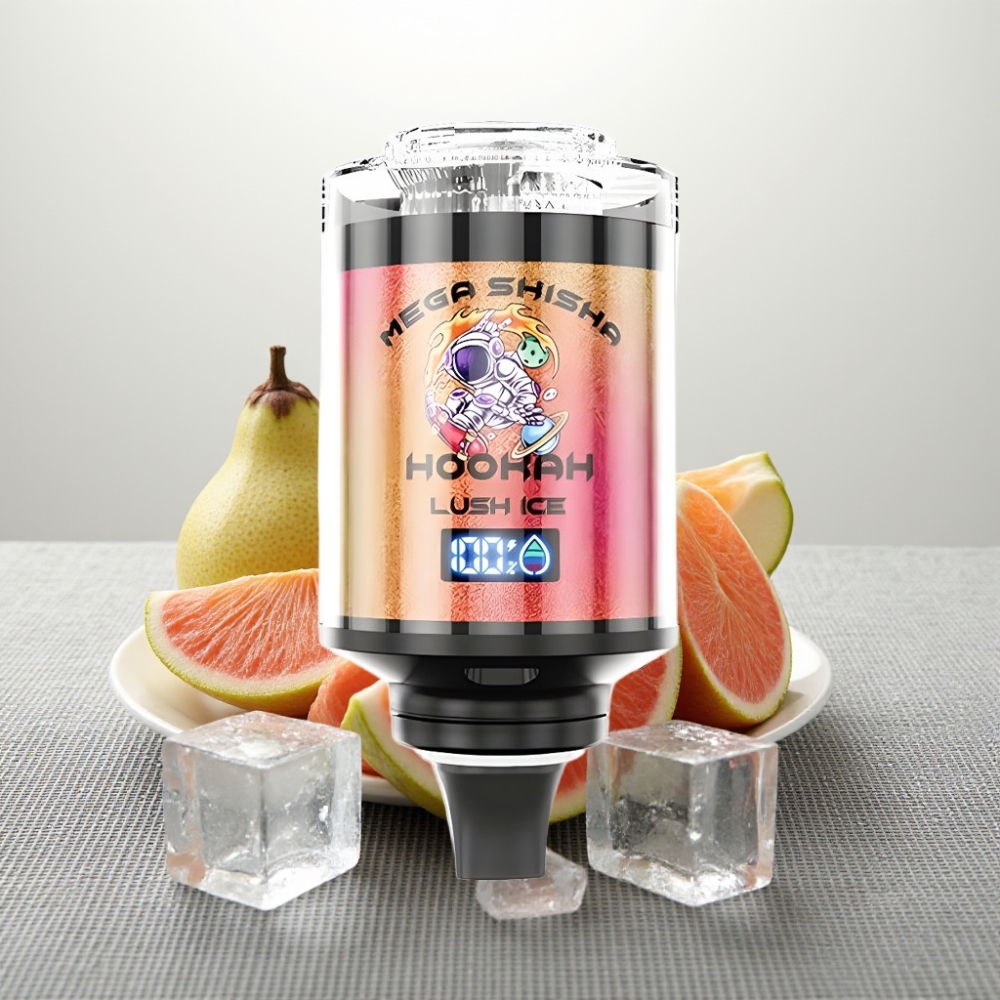 JNR Mega Shisha Hookah 100K Тип-C Швидка Зарядка Інтерактивний Екран М’ятний Лід