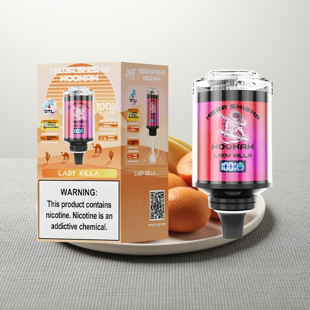 JNR Mega Shisha Hookah 100K Desktop Compatibility Леді Кілер 60ml 2200mAh