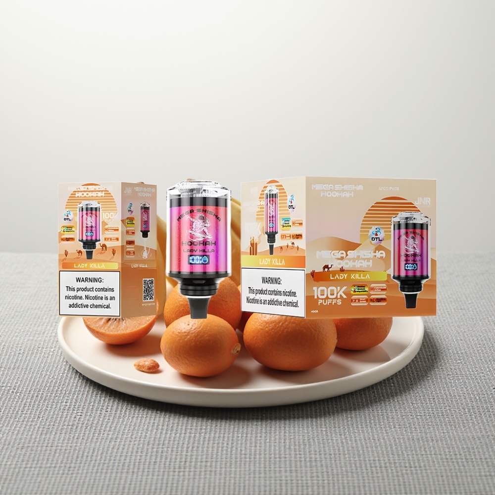 JNR Mega Shisha Hookah 100K Desktop Compatibility Леді Кілер 60ml 2200mAh