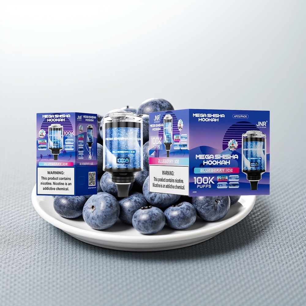 JNR Mega Shisha Hookah 100K Desktop Compatibility Blueberry Ice 60ml 2200mAh