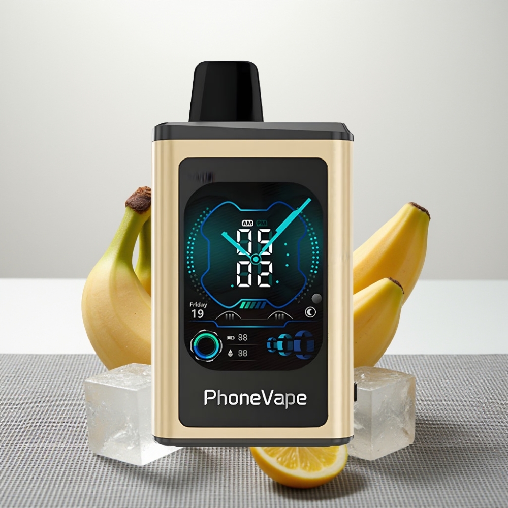 JNR PhoneVape 30000 затягів Disposable Vape Банан-Лід, 850mAh, Turbo, App Control