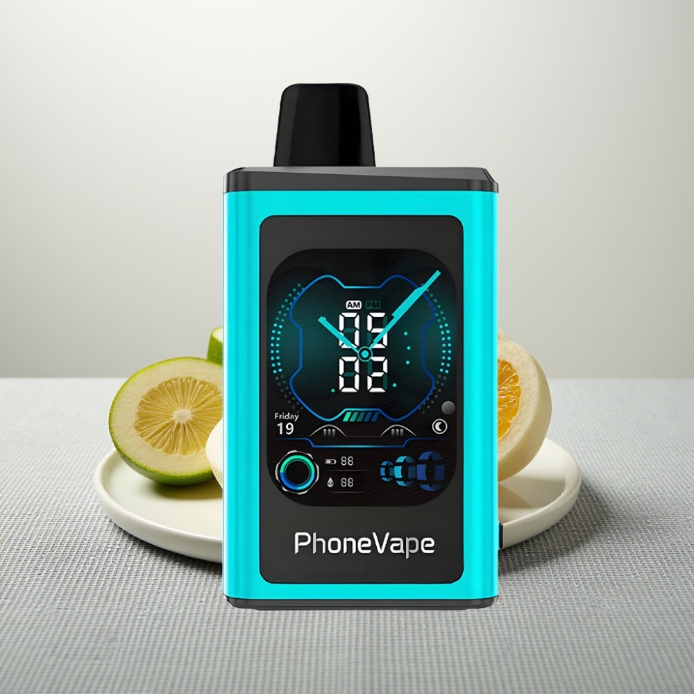 JNR PhoneVape 30000 затягів Disposable Vape Miami Mint, Turbo Mode, App Controlled