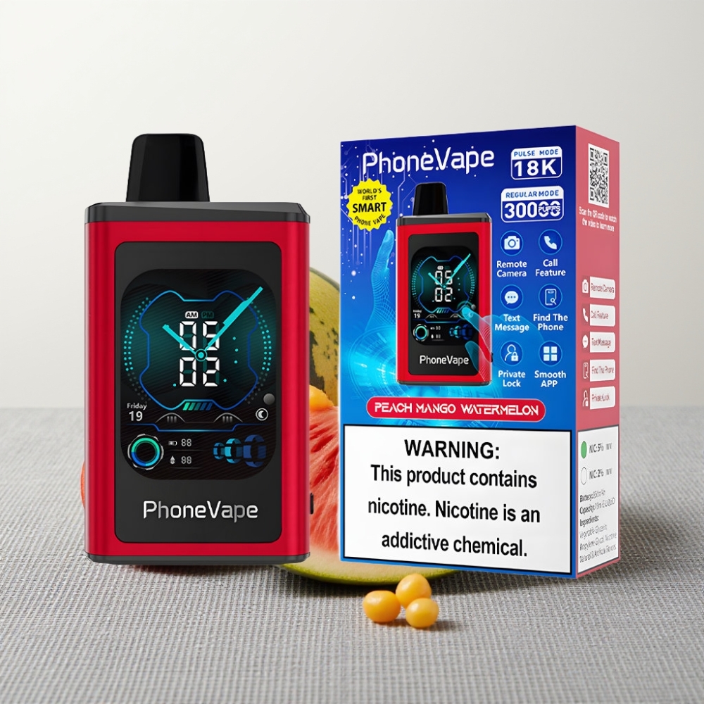 JNR PhoneVape 30000 пхав Disposable Vape Персик Манго Кавун Turbo Mode App Controlled