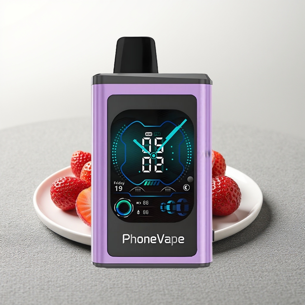 JNR PhoneVape 30000 пхав з турбо режимом, Strawberry Ice, 5% нікотину