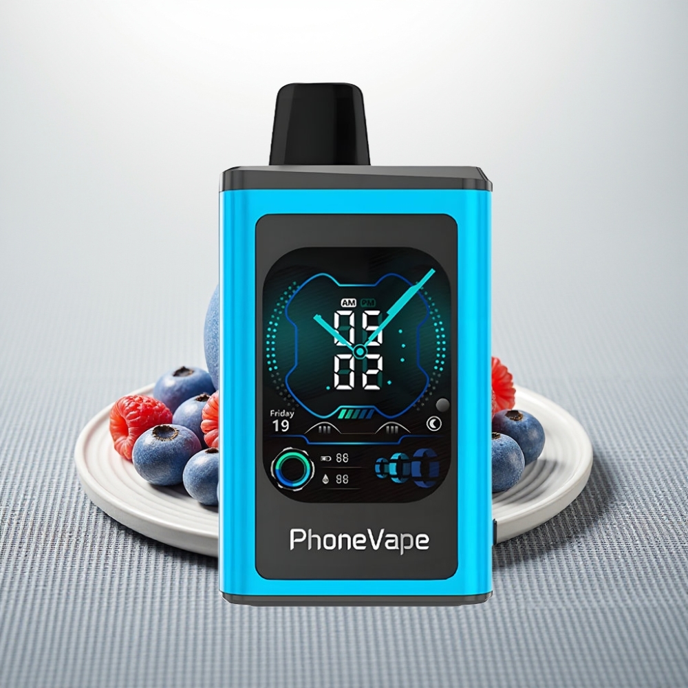 JNR PhoneVape 30000 puffs Дисплей, Тип-C, Дистанційна камера, Blue Razz Ice