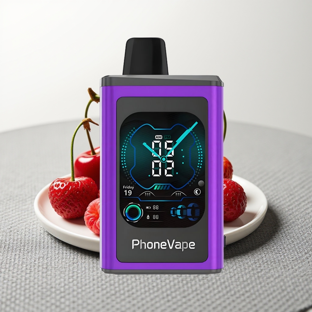 JNR PhoneVape 30000 puffs Вишня Полуниця Малина Type-C Turbo App Контроль