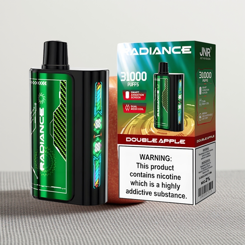 JNR Radiance 31000 Puffs Disposable Vape Подвійне Яблуко 28ml Dual Mesh Coil