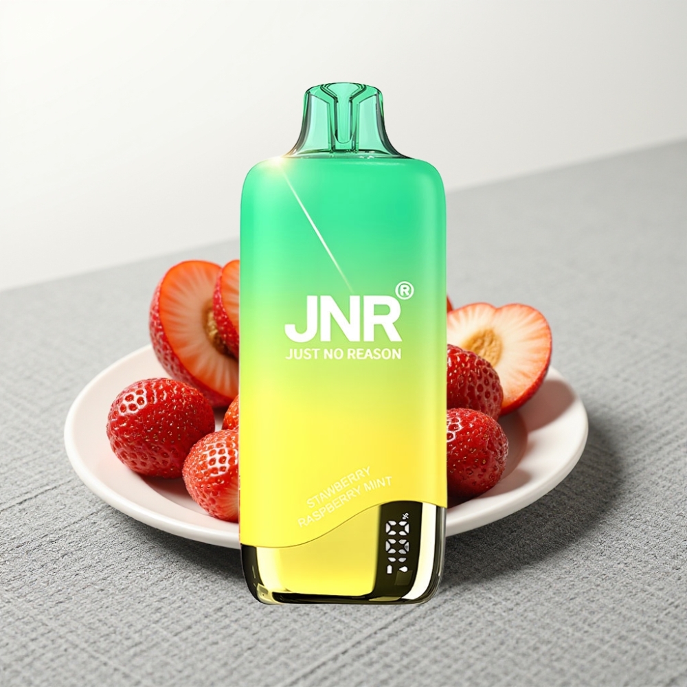 JNR Rainbow 10500 Puffs 18ml Полунично-Персиковий М'ятний 0.8ohm Mesh