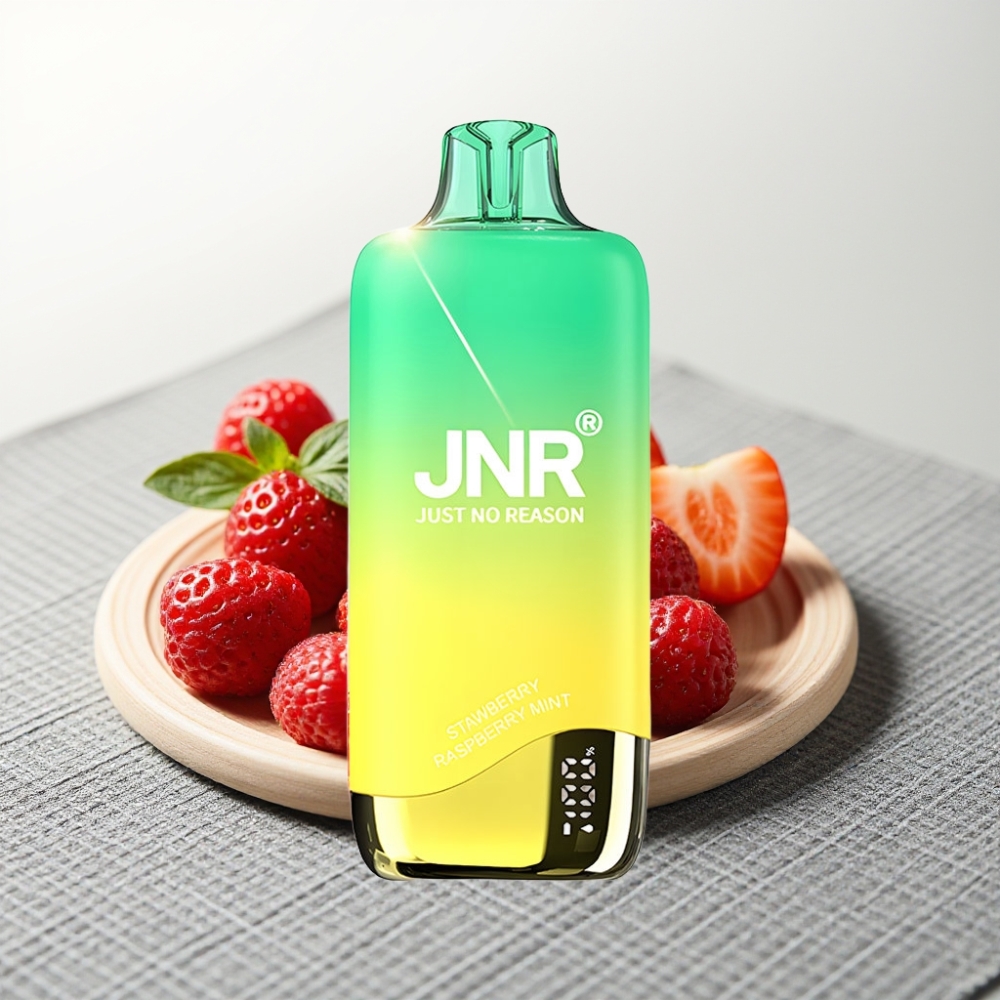 JNR Rainbow 10500 Puffs 18ml Полунично-Малинова М'ята Disposable Vape