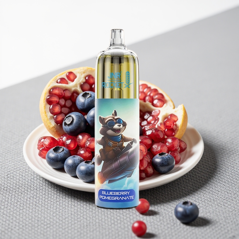 JNR Rocket-X 12400 Puffs RGB Налаштування Повітряного Потоку 1.2ohm Mesh Чорниця Гранат