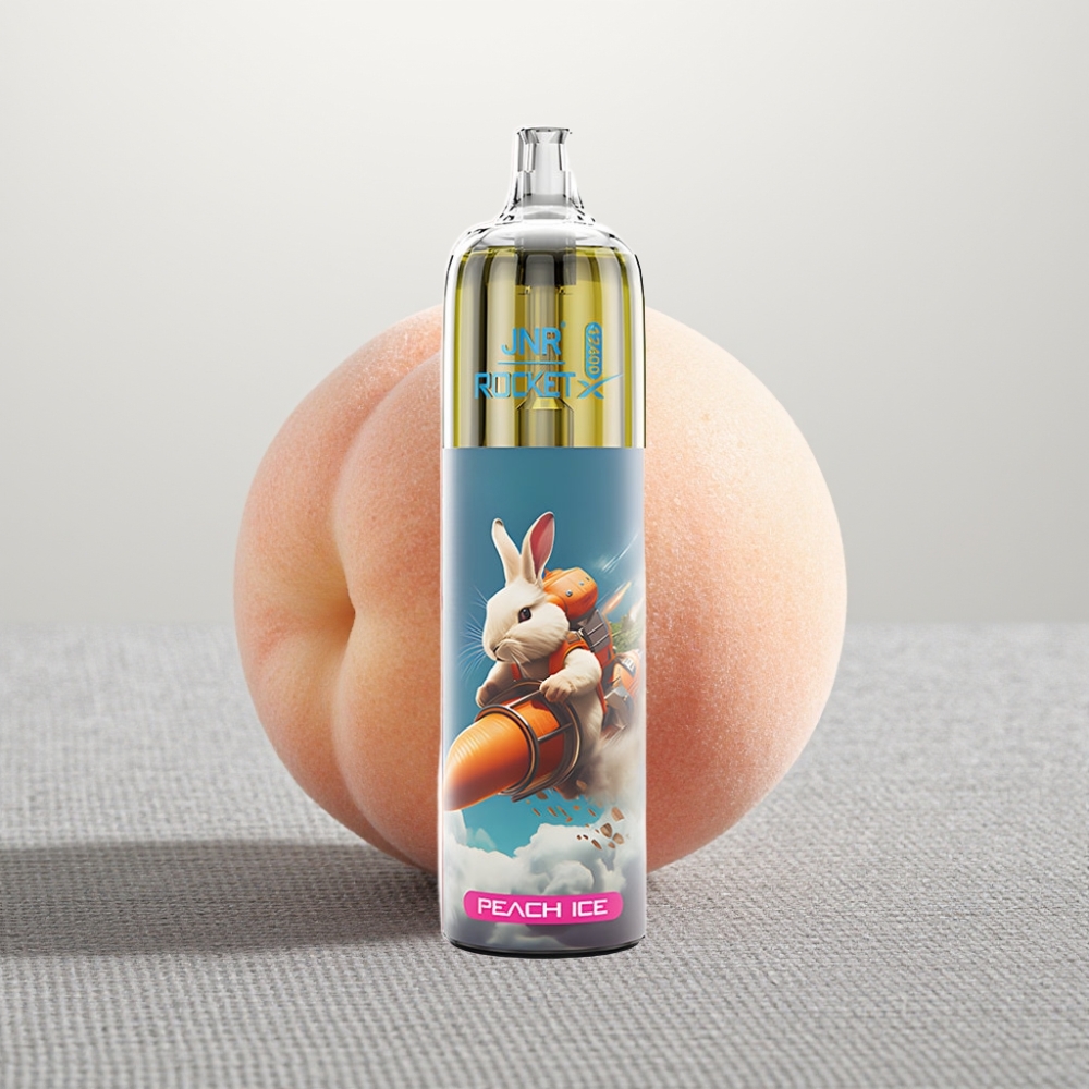 JNR Rocket-X 12400 Puffs з регульованим повітропотоком, RGB підсвіткою, смак Peach Ice