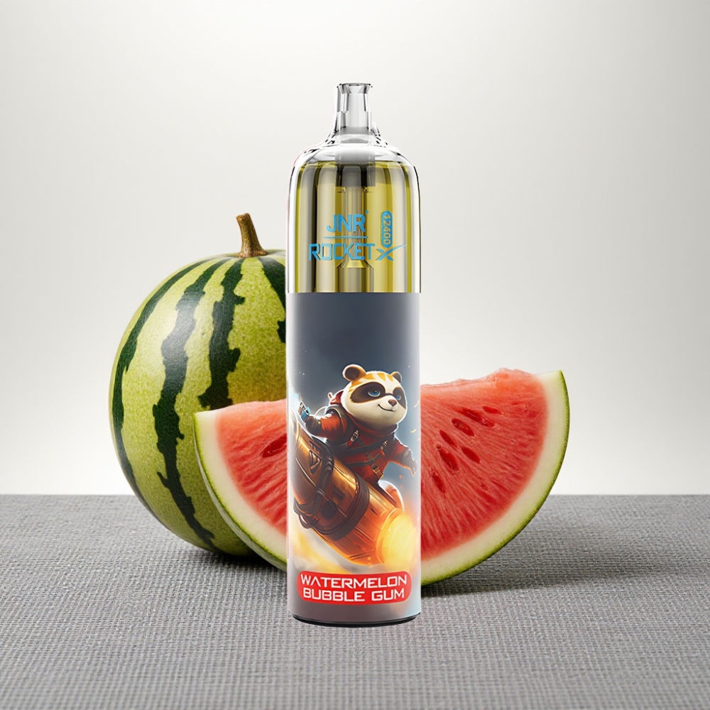 JNR Rocket-X 12400 Puffs З регульованим повітряним потоком, RGB підсвіткою, смак Кавунова жувальна гумка